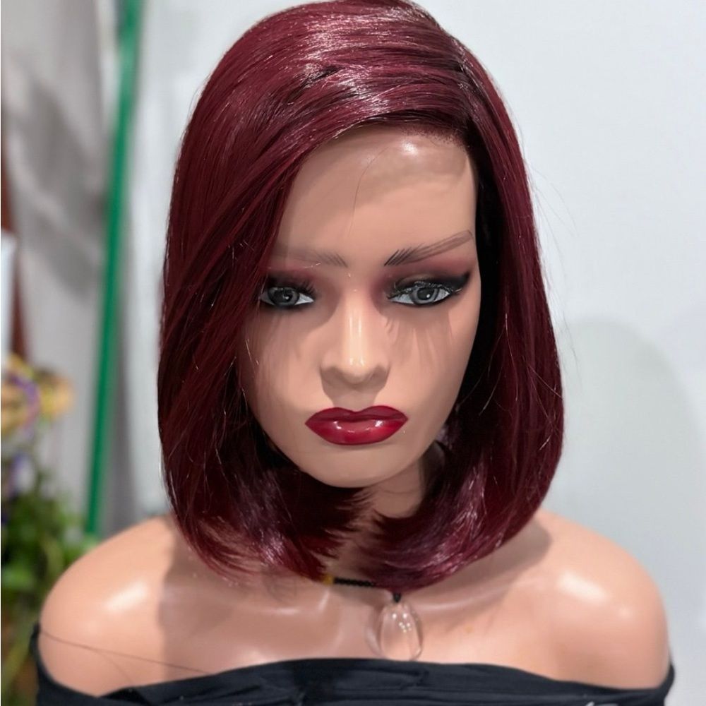 Belle tress “Timeless” wig in color Sangria lace front premium synthetic New